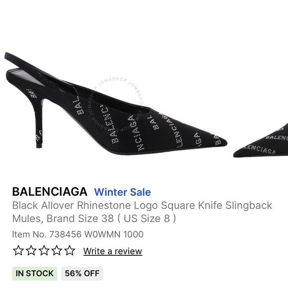 Balenciaga Women's Black Pointed Toe Shoes - Picture 7 of 7